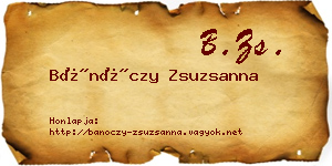 Bánóczy Zsuzsanna névjegykártya