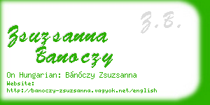 zsuzsanna banoczy business card