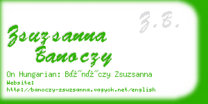 zsuzsanna banoczy business card